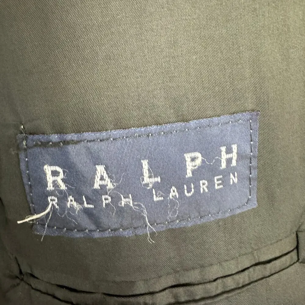 Ralph Lauren Mens Vintage 100% Wool Suit Jacket Blazer Size 46L Formal Wedding
